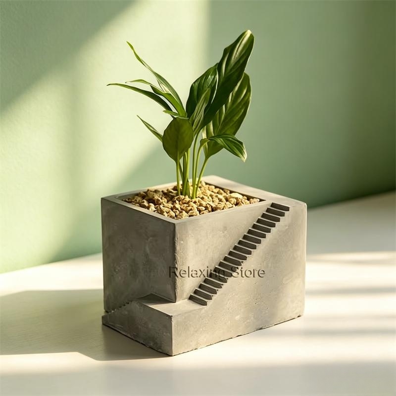 Tagine Clay Pot - Square Cement Clay Flowerpot Succulent Plants