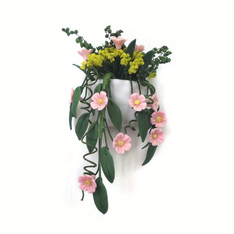 Tagine Clay Pot - Mini Clay Flower White Wall Hanging