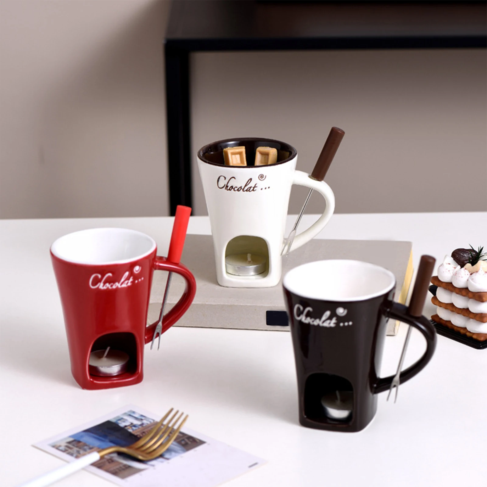 130ML Fondue Mug Chocolate Mel - Home Cooking Heater avis et prix