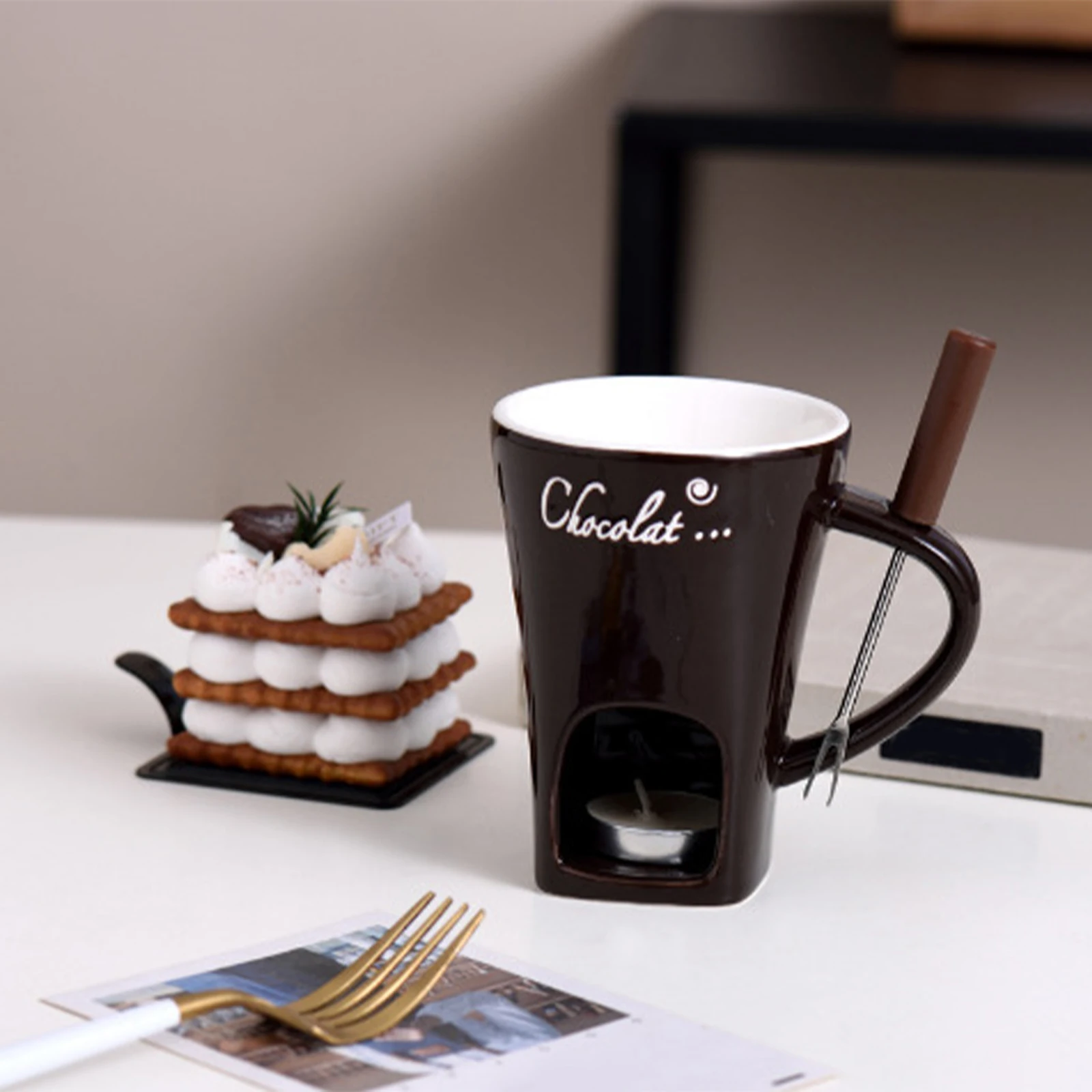 130ML Fondue Mug Chocolate Mel - Home Cooking Heater avis et prix
