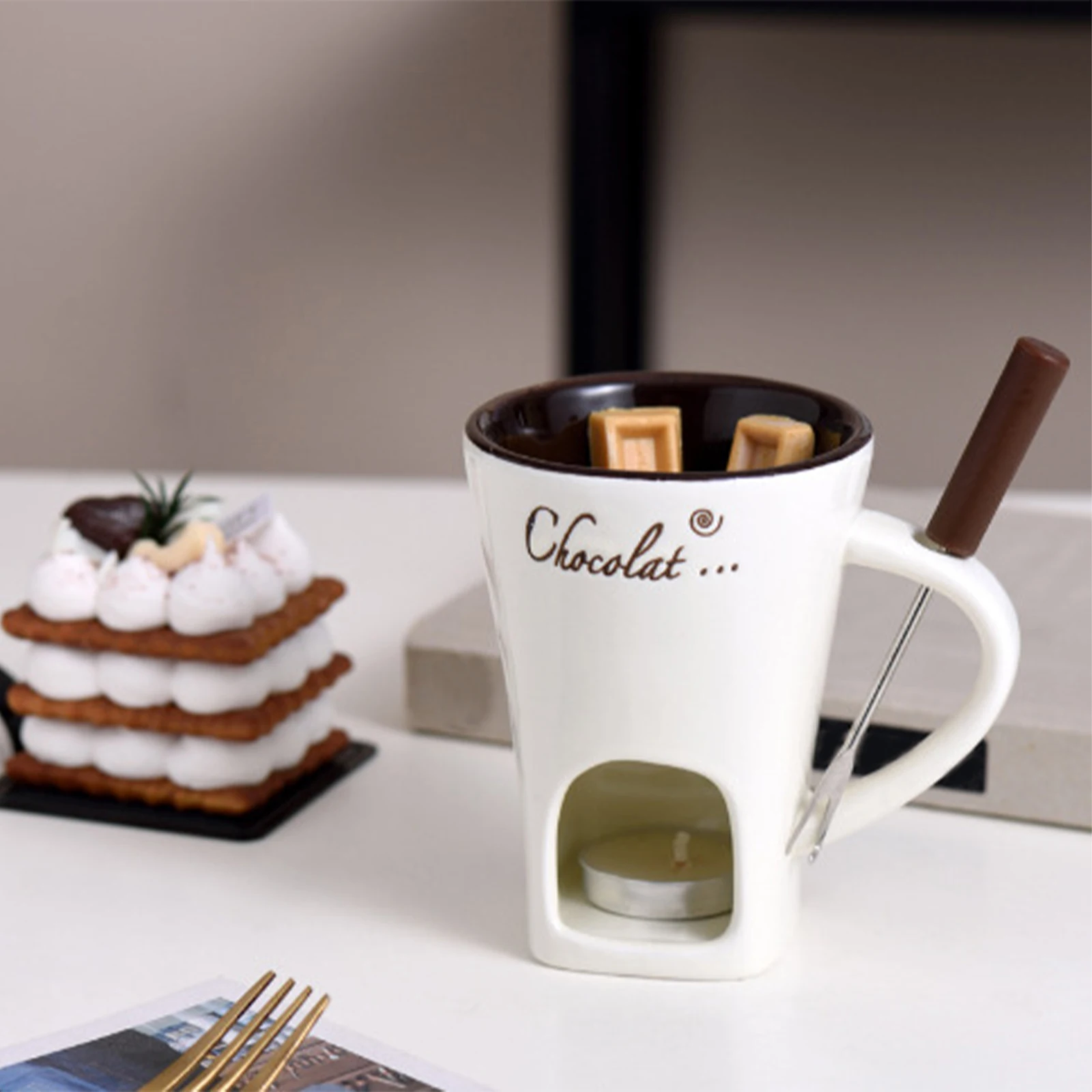 130ML Fondue Mug Chocolate Mel - Home Cooking Heater avis et prix