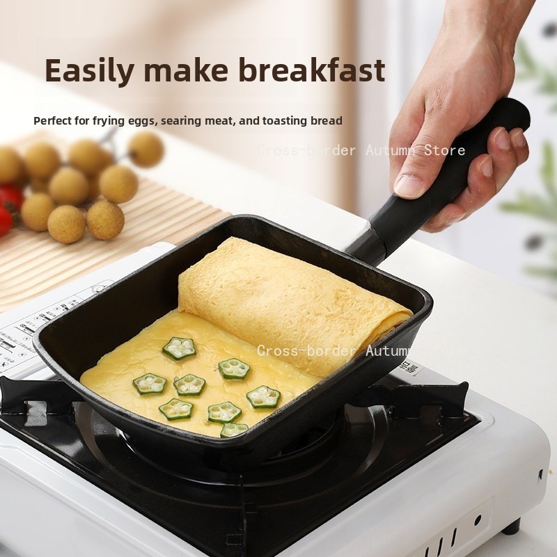 Uncoated Cast Iron Square Fryi - Home Cooking Egg Roll avis et prix