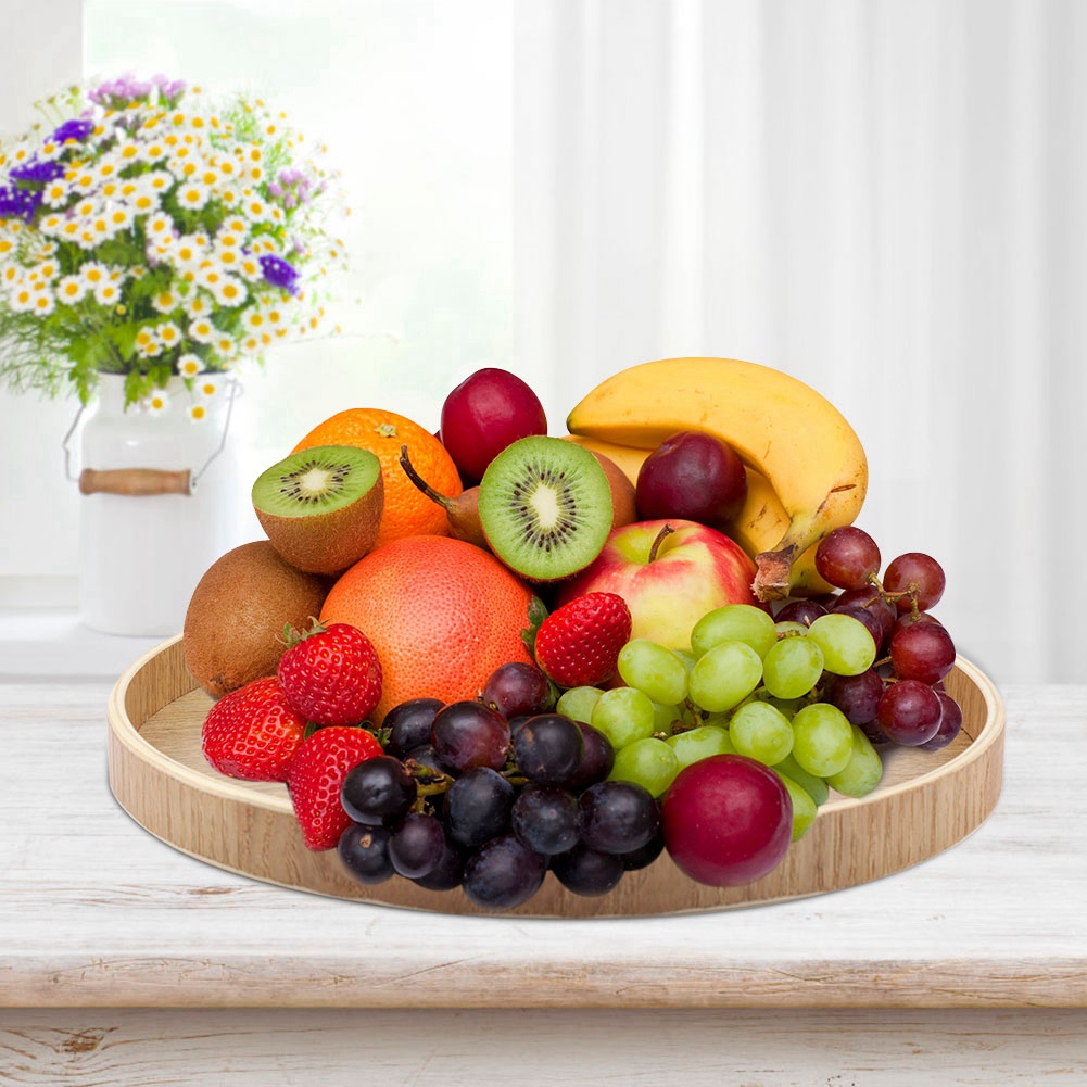 Wooden Serving Tray Tea Plate  - Home Cooking Recipes avis et prix