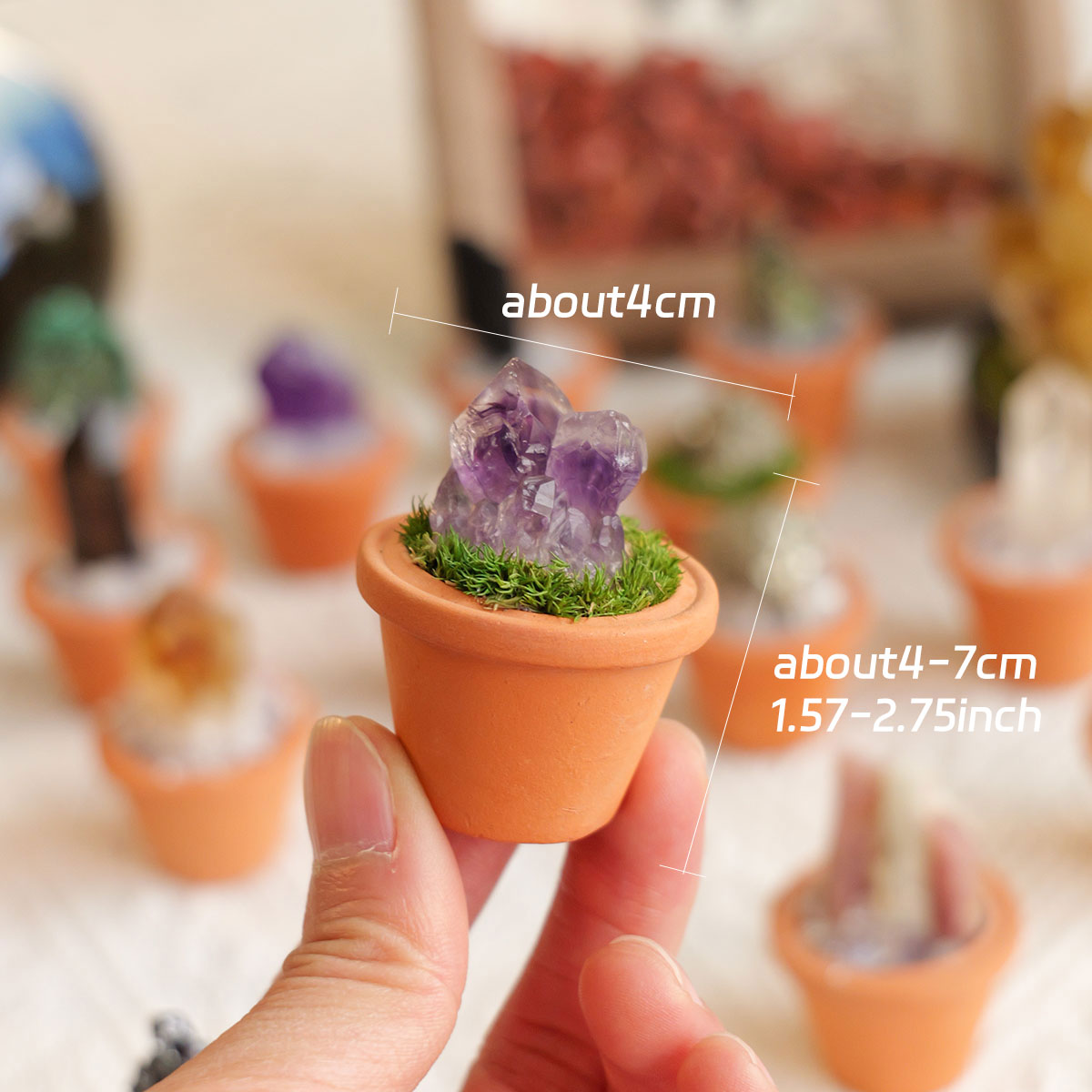 1pc Natural Crystal Stones Min - Tagine Clay Pot avis et prix