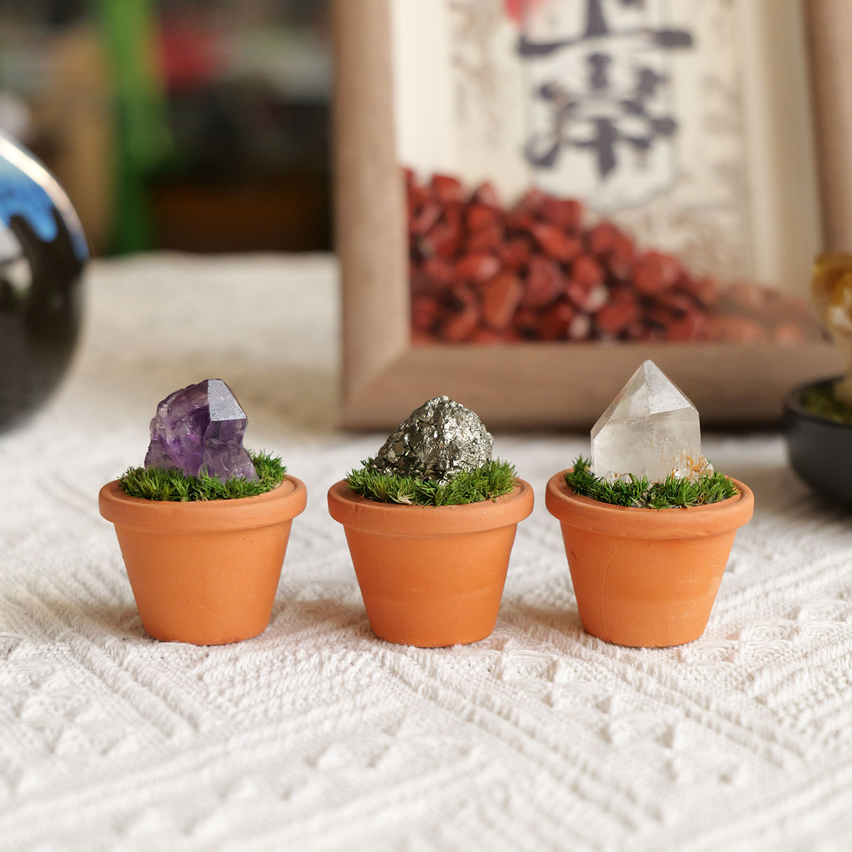 1pc Natural Crystal Stones Min - Tagine Clay Pot avis et prix