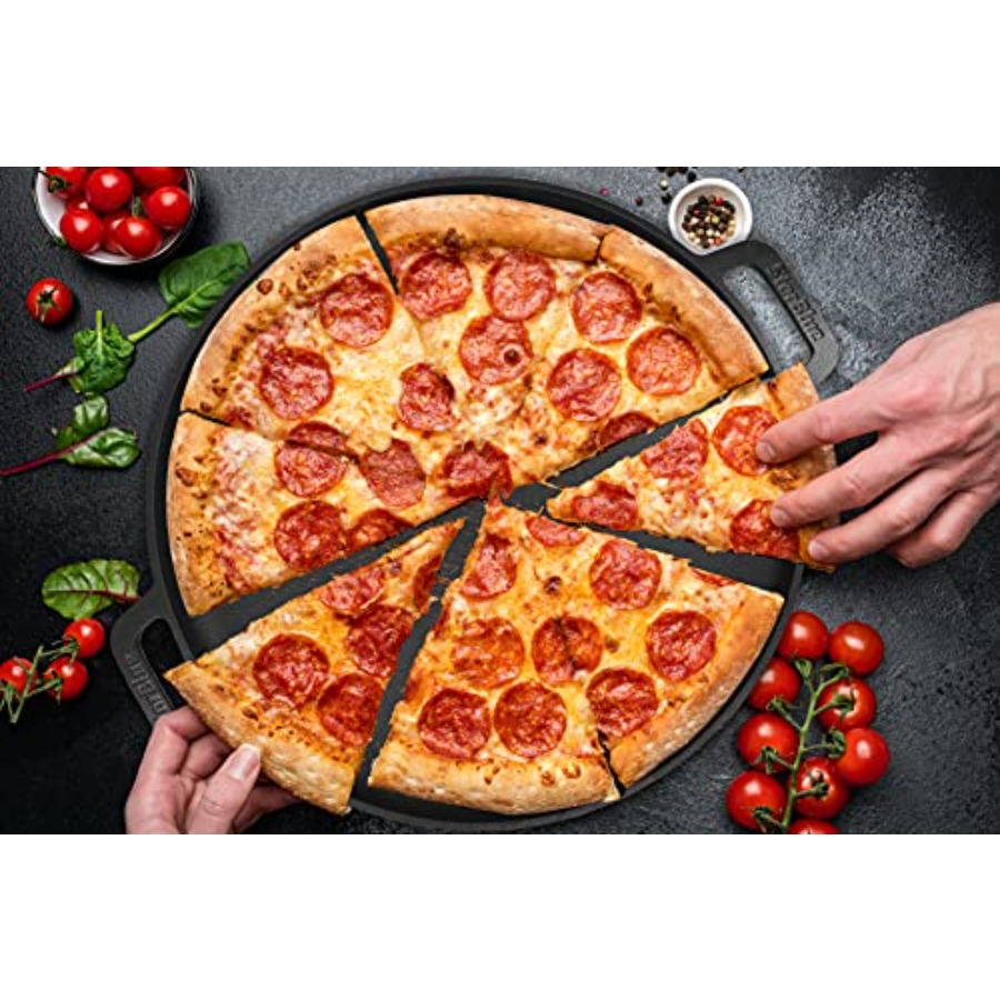 16 Inch Cast Iron Pizza Pan Ro - Comal Griddle Round avis et prix