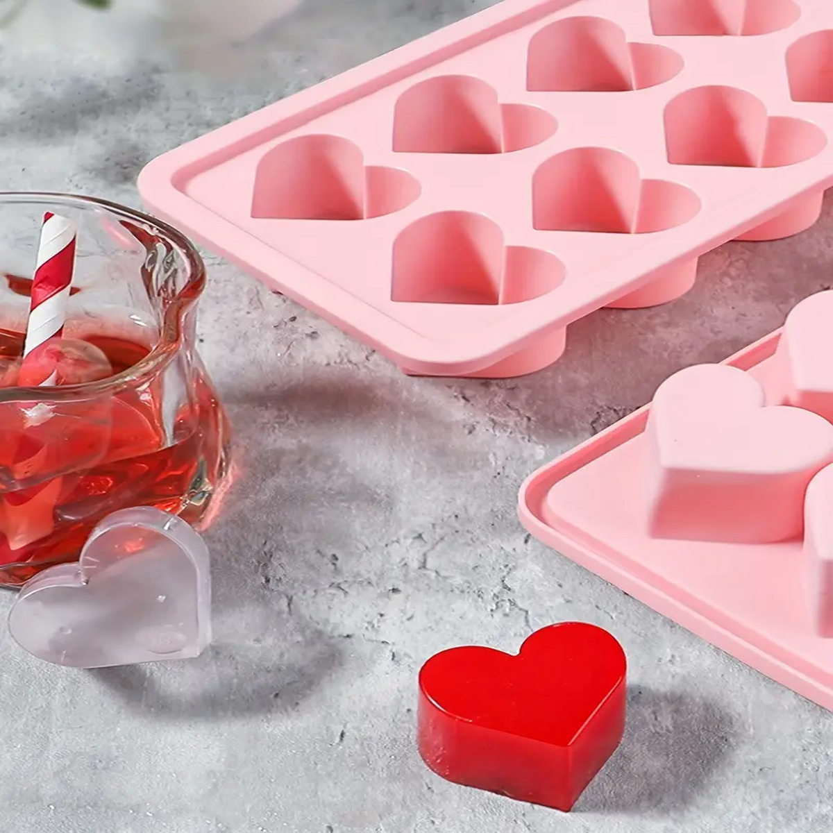 10-Grid Heart-Shaped Silicone  - Home Cooking Recipes avis et prix