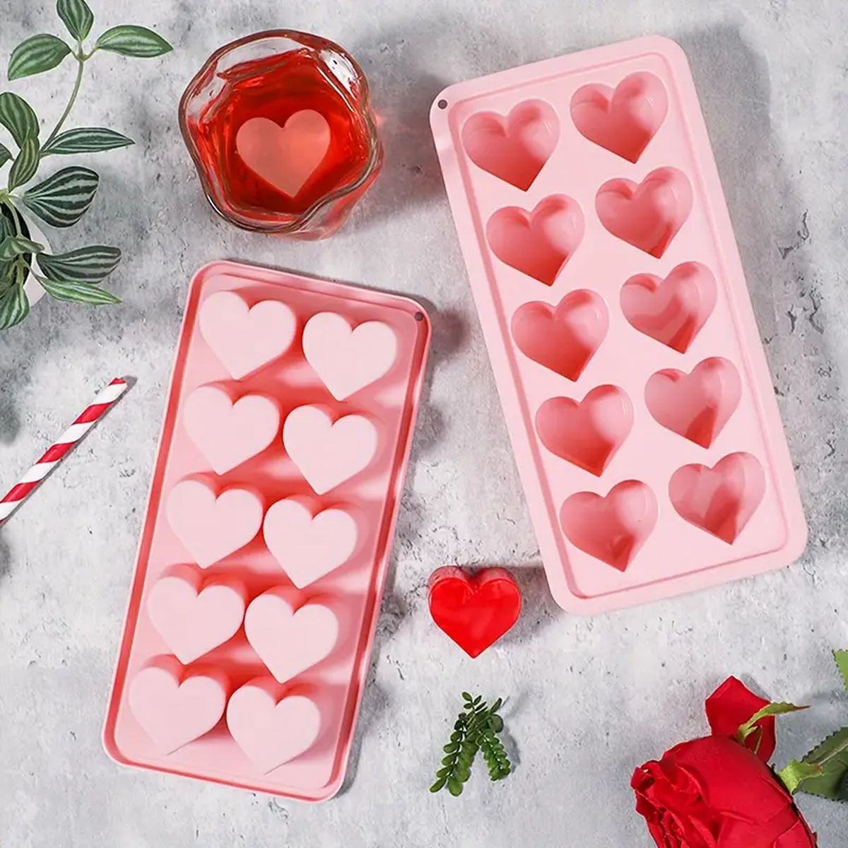 10-Grid Heart-Shaped Silicone  - Home Cooking Recipes avis et prix